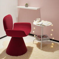 Light Luxury Swivel Vanity Chair Comfortable Cushion Upholstered Makeup Chair Ergonomic Design Household Furniture Soft Breathable Textile for Nail Technicians, Women, Bedroom, Dressing Room, Beauty Salon, Hotel