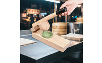 Wooden Dumpling Pastry Time-Saving Wooden Dumpling Press Handheld Pastry Press for Home Cooks