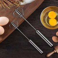 Manual Semi-Automatic Whisk Rust-Resistant Rotary Whisk Lightweight Utensil Sturdy for Home Bakers