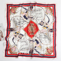 Women's Imitation Silk Scarf 90x90cm for Spring/Summer, Travel, Sun Protection, Shawl, Decorative Headscarf