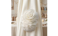 Organza Flower Applique Oversized Organza Rose Soft for Crafts, Costumes