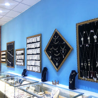 Wall-Mounted Jewelry Display Frame for Earrings and Necklaces
