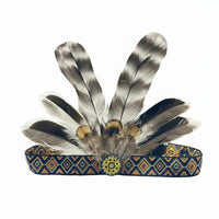 Boho Feather Headdress Comfortable Wear Woven Detail for Costumes
