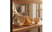 Cockerel Statue with Ingot Gilded Avian Statuette Figurine Good Luck Tabletop Ornament for Home Entryway