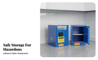Fire-Resistant Blast-Resistant-Proof Cabinet Heavy-Duty Steel Construction Safety Cabinet Double Ventilation Hazardous Material Storage Locker Adjustable Shelves for Laboratory Technicians, Industrial Workers, Workshop, Warehouse, Hospital, School
