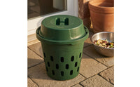 Ventilated Plastic Compost Bin Perforated Lid Vented Compost Bin Cylindrical Household Waste Lightweight