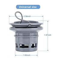 Rotary High-Pressure Inflation Valve Easy to Install Air Mattress Valve with Tool Airtight Valves Compact for Rafts