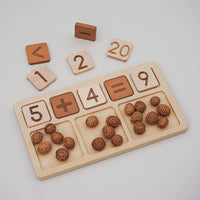 Arithmetic Board Handsmath Board with Tiles Educational Learning Toy for Preschoolers, Preschool Classrooms, Homeschooling