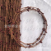 65CM Artificial Berry Branch Rattan Pastoral Style Simulation Flower Colorful Small Berries Bracelet Weaving Material Green Plant