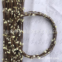 65CM Artificial Berry Branch Rattan Pastoral Style Simulation Flower Colorful Small Berries Bracelet Weaving Material Green Plant