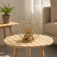 Coffee Pod Holder Wide-Mouth Coffee Capsule Organizer Mug Shaped Basket Compact Sturdy for Kitchen Counter