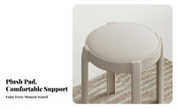 Minimalist Design Stackable Padded Stool Thickened frame Padded Nesting Stool Easy to Clean Household Seating Reinforced Frame for Homeowners, Event Organizers, Dining Room, Kitchen, Balcony, Entryway