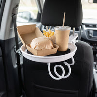 Car Seat Back Food and Drink Tray with Cup Holder