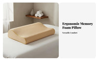 Slow Rebound Memory Foam Pillow Retains Shape Cervical Support Pillow High Elasticity for Adults, Students, Beauty Salon, Dormitory, Bedroom