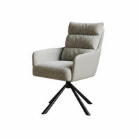 Light Luxury design Upholstered Shell Chair archedd Backrest rotate Seat Ergonomic Design Office Furniture with Casters for Home Workers, Students, Teens, Study Room, Bedroom