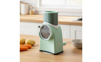 Interchangeable Blades Drum Grater Cutter Easy to Clean Multifunctional Vegetable Cutter Large Feed Chute Manual Rotary Cheese Grater