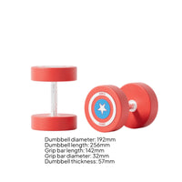 Textured Grip TPU Dumbbells Single-Piece Formed Steel-Core Dumbbells Red Exterior Exercise Dumbbell Emblem-styleStyle Ends