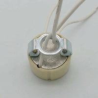 Bulb Holder with Mounting Bracket and Pin Base Connector, 2A 250V Electrical Component for DIY Lighting, Ceramic Base Connector, Single Unit Pack