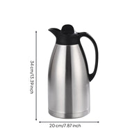 Stainless Steel Insulated Kettle Brushed Kettle with Antianti-Spill Spout Leakproof Thermal Carafe Sturdy for Office