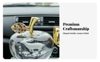 Long-Lasting Fragrance Golden Deer Car Ornament Elegant Design Rhinest Single Deer Figurine for Gift Givers, Center Console, Office Desk