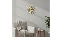Rayed Design Wall Clock Nordic-Style Sunray Wall Clock Sculptural Timepiece for Living Room, Office, Entryway