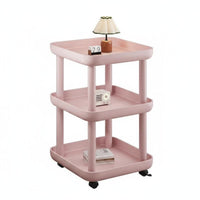 Minimalist Design 2-Tier Rolling Cart Compact Design Side Table Space-Saving Household Furniture Multifunctional for Apartment Dwellers, Prevent Slipping Ice Workers, Living Room, Bedroom, Small Areas, Balcony