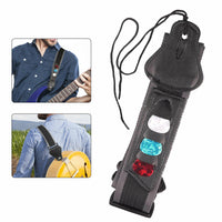 Acoustic Folk Guitar Strap with Pick Holder, Bass Electric Guitar Woven Nylon Strap