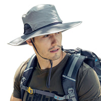 Men's Outdoor Sun Hat with Wide Brim, Breathable UV Protection for Hiking, Fishing, and Summer Activities