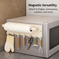 Pantry Roll Holder Made of Carbon Steel for Kitchen Wall or Fridge, Dispensing Paper Towel for Use