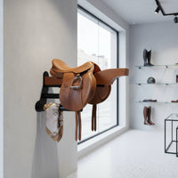 Wooden Saddle Rack Heavy Duty Saddle Display Rack Detachable Equestrian Storage for Stable, Riding School