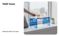 Light Luxury design Iridescent Side Table High Transparency Nightstand Transparent structure Home Furniture Rainbow Effect for Young Adults, Homeowners, Interior Designers, Bay casement Area, Balcony, Bedroom, Living Room