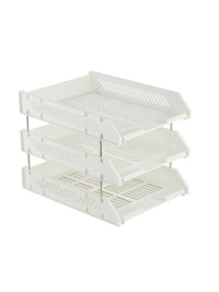 Stackable A4 Desktop File Organizer Tray for Office Documents and Books