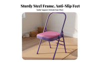 Foldable Iyengar Mind-Body Chair Non-Slip Folding Mind-Body Chair Space Saving Pilates Auxiliary Stool Multi-Functional for Yogis, Beginners, Home Gym