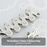 Cycle Chain Electroplated Finish Silver Bike Chain Wear-Resistant