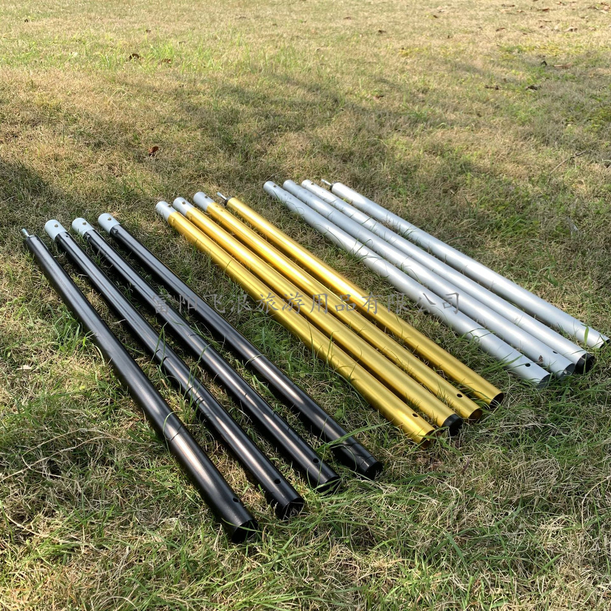 Heavy-Duty 32mm Aluminum Alloy Tent Poles for Outdoor Canopy & Awning Support, 4-Section Detachable, 2.8m Length