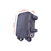 Hook-and-Loop Cycle Battery Bag Adjustable Straps Bike Frame Battery Bag Textured Woven Vehicle Accessory Zippered