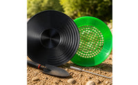 4 Pieces Gold Panning Kit with Hand Tools Essential Metal Pan with Classifier Screen Portable Classifier Screen for Outdoor Prospecting