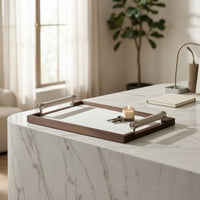 Catchall Tray Decorative Tray with Handles Modern for Entryway