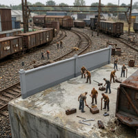 Model Railway Wall Panel Textured Diorama Fence Rectangular for Hobbyists