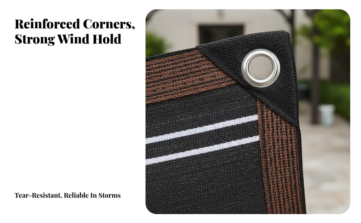 Heavy-Duty Shade Net Protection Cloth with Grommets Heat Insulation Outdoor Sunblock Net for Gardeners, Courtyard, Balcony