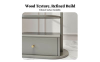 Standal Single Standing Organizer with Hanging Rod and Drawers Space-Saving Hall Tree with Drawer Multi-Functional Bedroom Furniture All-in-Single Organization for Apartment Dwellers, Homeowners, Students, Small Areas, Entryway, Hallway, Dorm Room