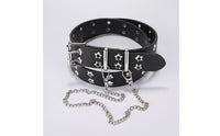 Rebel Studded Belt Goth Belt with Chain Edgy Y2K for Women, Teens, Men, Festivals, Clubwear, Casual Wear