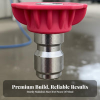 Stainless Steel 1/4 Inch Quick Connect Nozzle Rustproof Pressure Washer Nozzle Tips for DIYers, Outdoor Cleaning