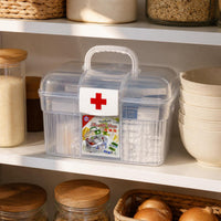 Transparent Plastic First Aid Kit for Home, Office, and Travel
