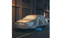 All-Season Car Cover with Mirror Pockets Sunproof Aluminum Film Car Cover Resistant Dustproof for Driveway, Seasonal Storage
