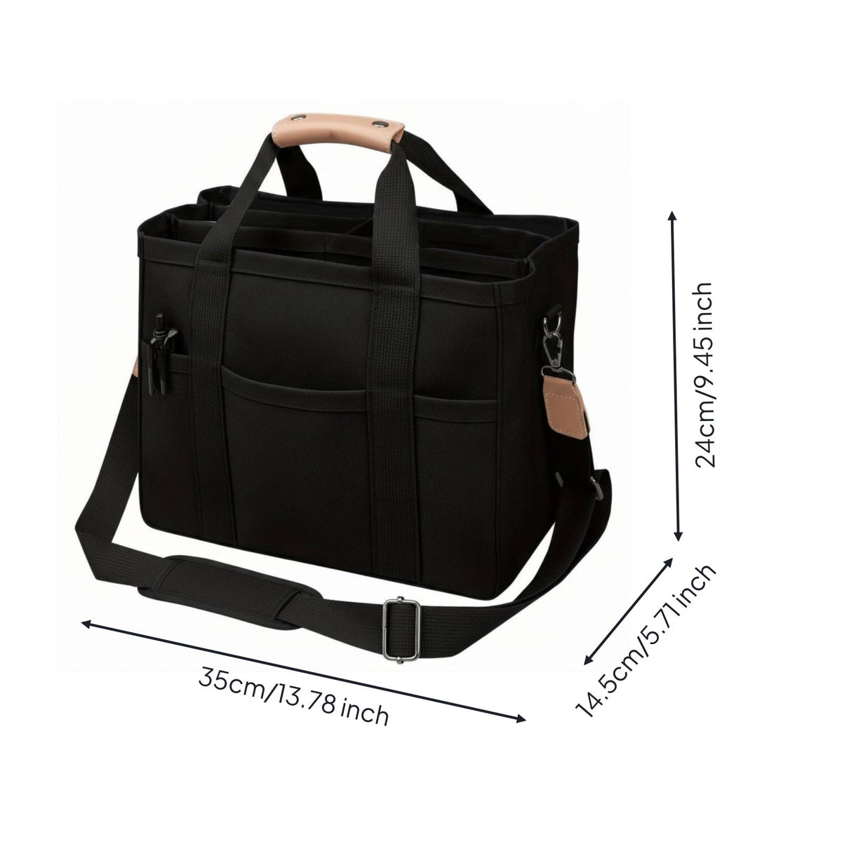 Multi-Pocket Canvas Diaper Tote Portable Crossbody Diaper Bag Lightweight Baby Travel Tote Easy to Clean for Shopping