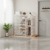 Shoe Rack with Dust Cover Space Saving Multi-Tier Shoe Rack Large Capacity for Students, Entryway, Dorm Room, Closet