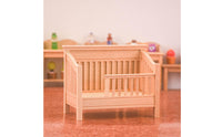 Wooden Dollhouse Bed Cute Dollhouse Bed with Headboard Sturdy Cot for Diorama