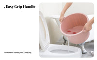 Massage Bumps Plastic Foot Bath Tub Portable Handles Foot Bath Basin Nordic Aesthetic for Home Spa, Bathroom, Living Room
