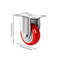 Quiet Operation Polyurethane Swivel Wheels No Noise Polyurethane Trolley Wheel Wear Resistant Swivel Caster with Brake 360 Degree Rotation for Industrial, Garage